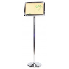 Stainless Steel Sign Holder with Post, Graphics Size 14 X 11 Inches 